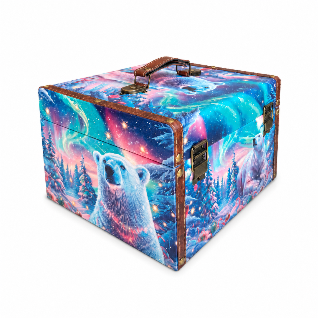 сладкий новогодний подарок Сундук Белый медведь